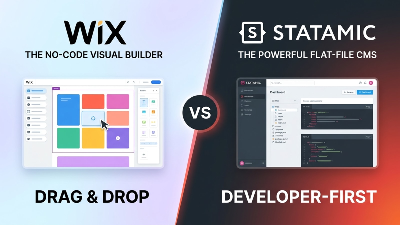 Wix vs Statamic: Website Builders With Completely Different Hosting Independence